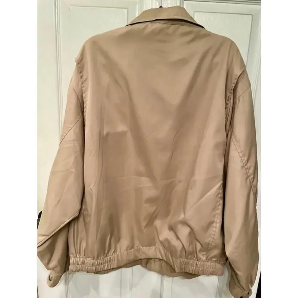 XXL Men's Cotton Traders Beige Lightweight casual Bomber Jacket